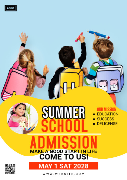 Maximalist Summer School Flyer A1 Template | PosterMyWall