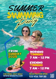 Maximalist Summer Swimming A6 template