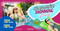 Maximalist Summer Swimming Facebook Event Cover template
