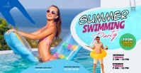 Maximalist Summer Swimming Facebook Event Cover template