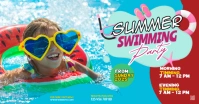 Maximalist Summer Swimming Facebook Shared Image template