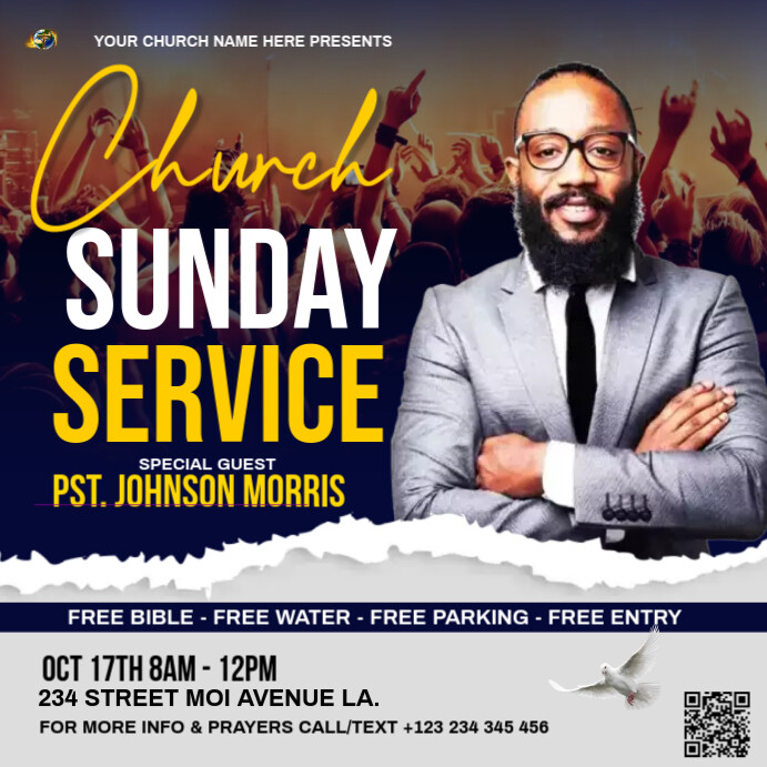 Copy of Maximalist Sunday Church Service Instagram Post | PosterMyWall