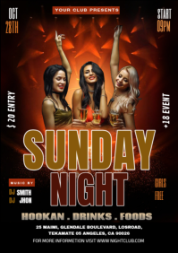 Maximalist Sunday Night Party A4 template