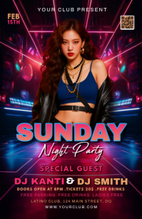 Maximalist Sunday Night Party Tabloid Tabloide template
