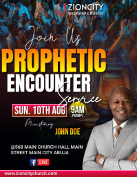 Maximalist Sunday Prophetic Encounter  Flyer (us Letter) template