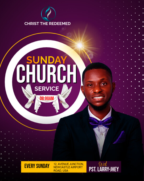 Copy of Maximalist Sunday Service Church Instagram Portrait | PosterMyWall