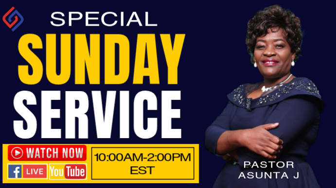 Sunday Service Digital Display Template | PosterMyWall