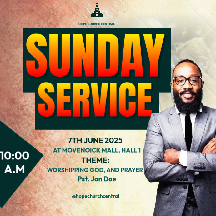 Copy of Maximalist Sunday Service Instagram Post | PosterMyWall