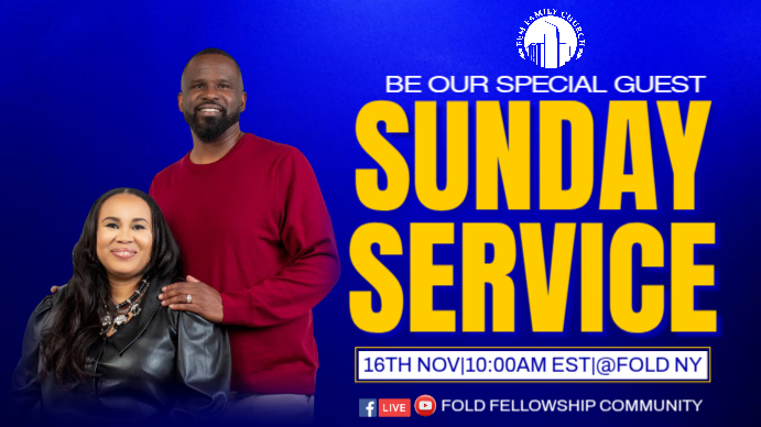 Maximalist Sunday Service YouTube Thumbnail template