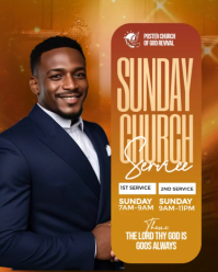 Maximalist Sunday Worship Service Flyer Template  Instagram Portrait