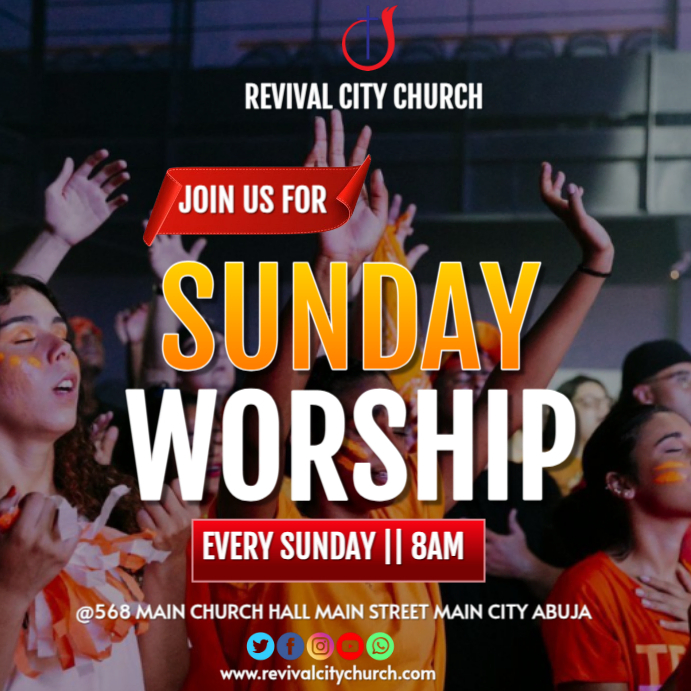 Copy of Maximalist Sunday Worship Service Instagram Post | PosterMyWall