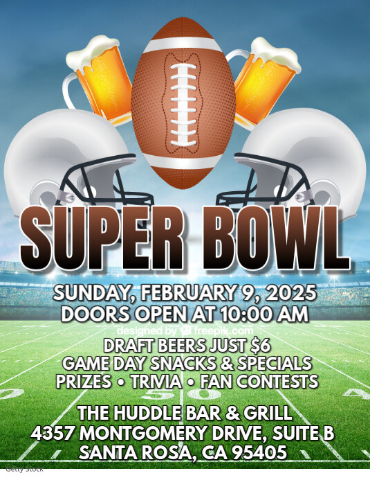 Maximalist Super Bowl Flyer (us Letter) template