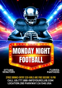 Maximalist Super Bowl Flyer A5 template