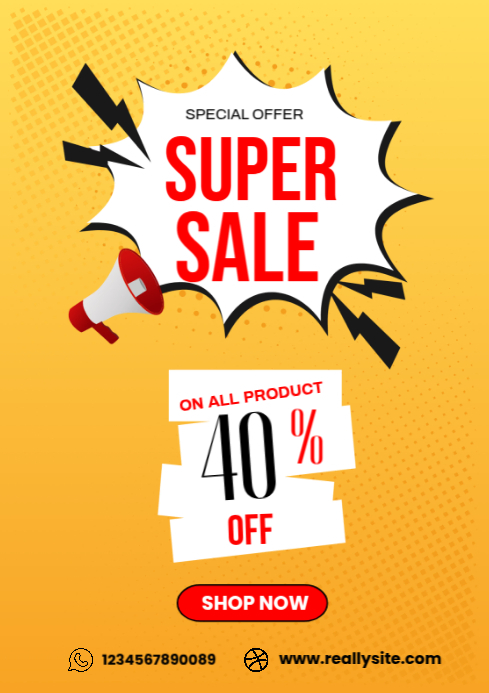 Maximalist Super Sale A4 template