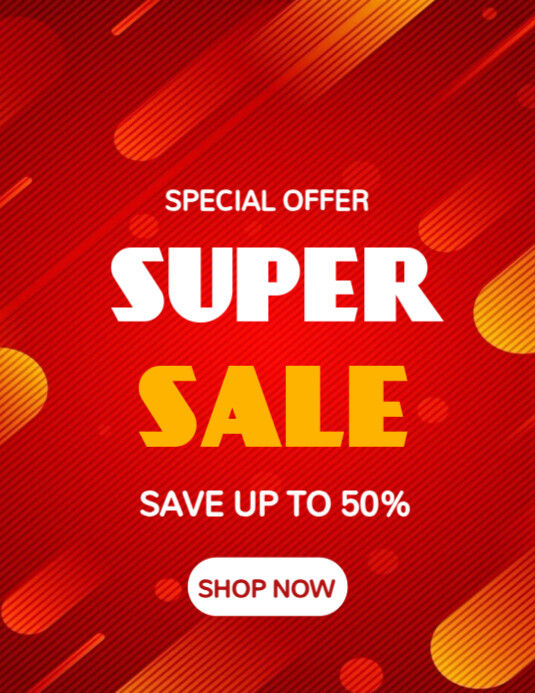 Maximalist Super Sale Flyer (us Letter) Pamflet (VSA Brief) template