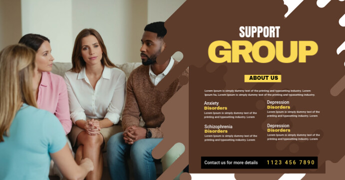 Maximalist Support Group Ad Facebook Event Cover template