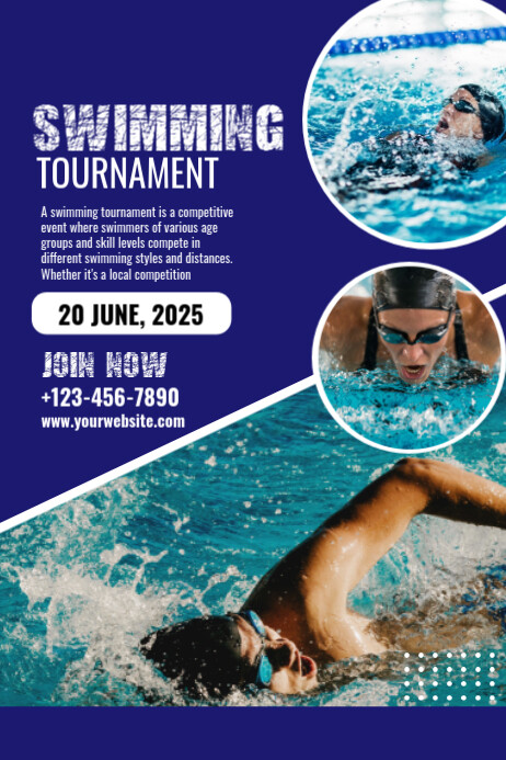 Plantilla de Swimming Tournament Pósters | PosterMyWall
