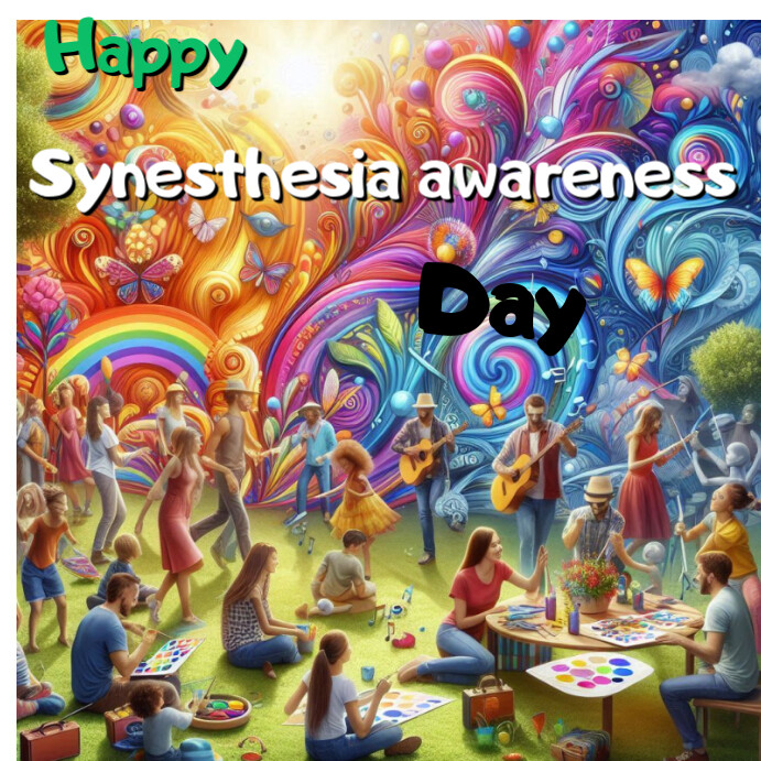 Maximalist Synesthesia Awareness Day  Instagram Post template