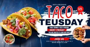 Morado Taco Tuesday Event Facebook Event Cover Template