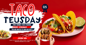 Rojo Taco Tuesday Event Facebook Event Cover Template