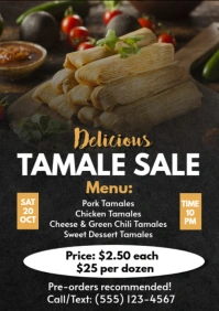 Maximalist  Tamale Sale Flyer A4 template