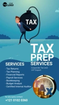 Maximalist Tax Prep Services Banner Ad Instagram Story template