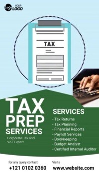 Maximalist Tax Prep Services Instagram Story template