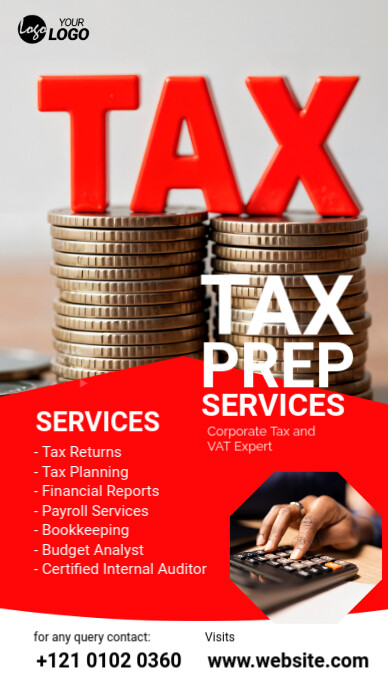 Maximalist Tax Prep Services Instagram Story Instagram-Story template