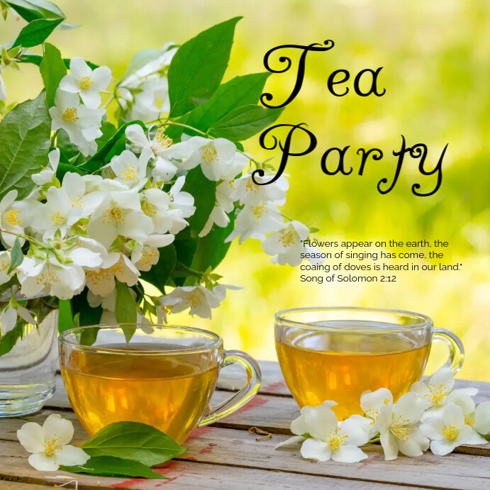 Maximalist Tea Party Instagram Post Template | PosterMyWall