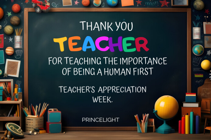 Maximalist Teacher's Appreciation Week Poster Plakat template