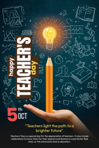 Sort Teachers' Day Celebration Banner 4 x 6 fod Template