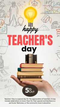 Maximalist Teachers' Day  Facebook Story template