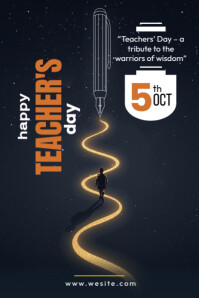 Maximalist Teachers' Day Pinterest Graphic template