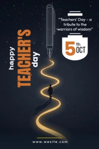 Maximalist Teachers' Day Pinterest Graphic template