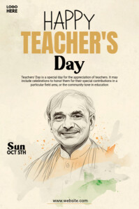 Maximalist Teachers' Day Pinterest Graphic template