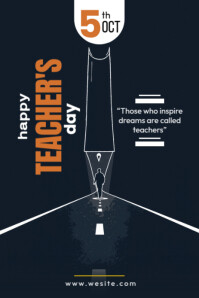 Black Teacher's Day Pinterest Grafieka Template