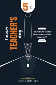 Maximalist Teachers' Day Pinterest Graphic template