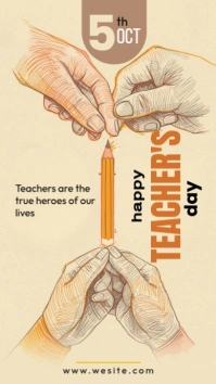 Maximalist Teachers' Day Facebook Story template