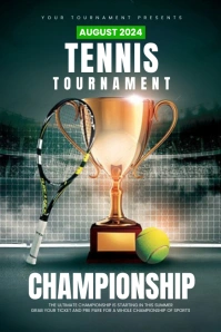 Maximalist Tennis Tournament Championship Pos Poster template
