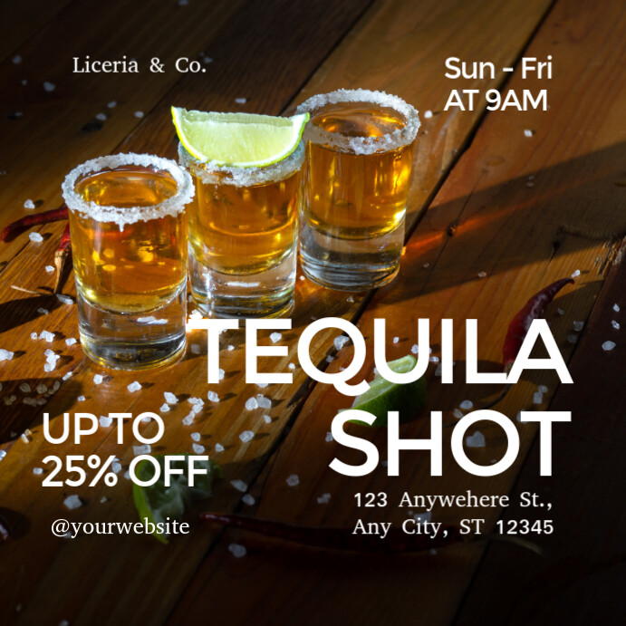 Maximalist Tequila Day  Instagram Post template