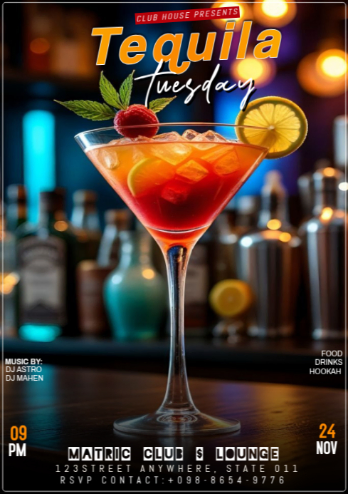 Maximalist Tequila Tuesday A4 template