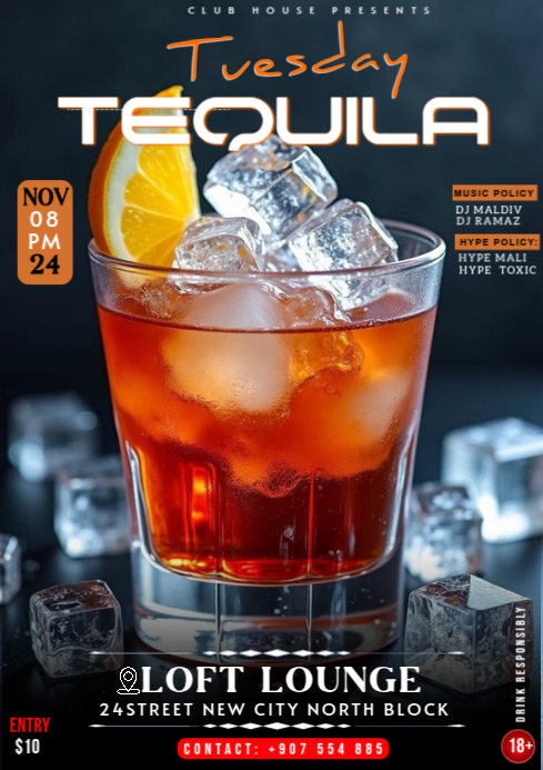Maximalist Tequila Tuesday A4 template