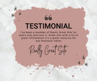 Maximalist Testimonial Large Rectangle template