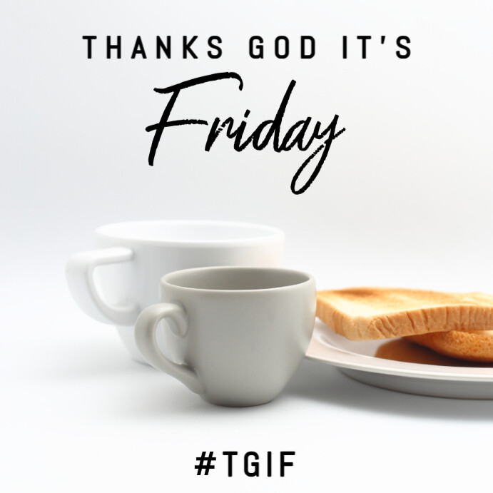 Maximalist Thank God Is Friday  Instagram Post template