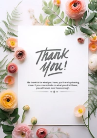 Maximalist Thank You Card A4 template