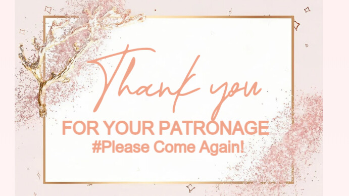 Maximalist Thank You Card Digital Display (16:9) template