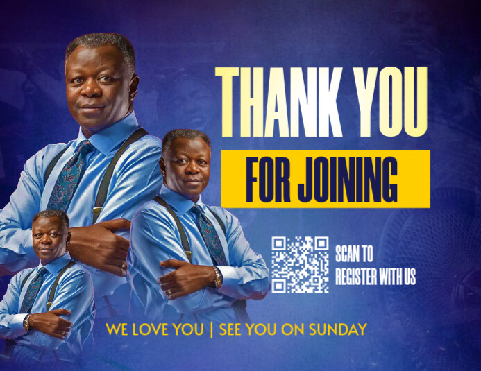 Copy of Maximalist Thank You For Joining Church Service Flyer ...
