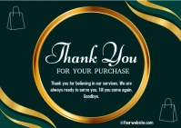 Maximalist Thank You For Your Order Online Design Flyer/template  Postcard Postal