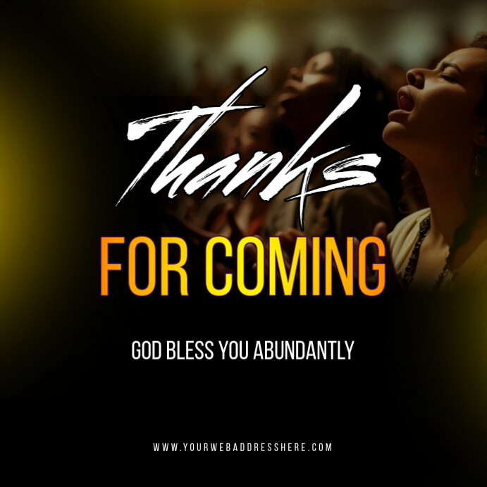 Maximalist Thanks For Coming Instagram Post Template | PosterMyWall