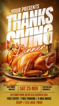Maximalist Thanksgiving Dinner Instagram Story template